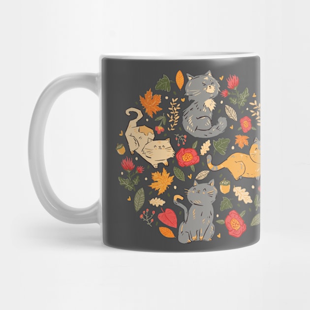 Autumn Cats by Norse Dog Studio